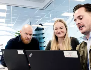 Krüger medarbejdere fordybet i et projekt 