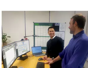 SRO system fra vandværk vist på skærm 