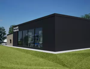 Rendering af det nye vandværk i Assenstoft