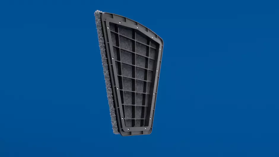 Et kig ind i panelet på Hydrotech Cloth filter